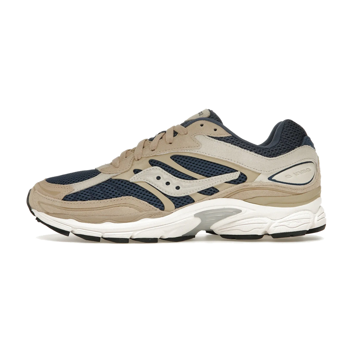 Overkicks - Saucony ProGrid Omni 9 Premium Beige Navy Blue (S70740-4) - vista lateral