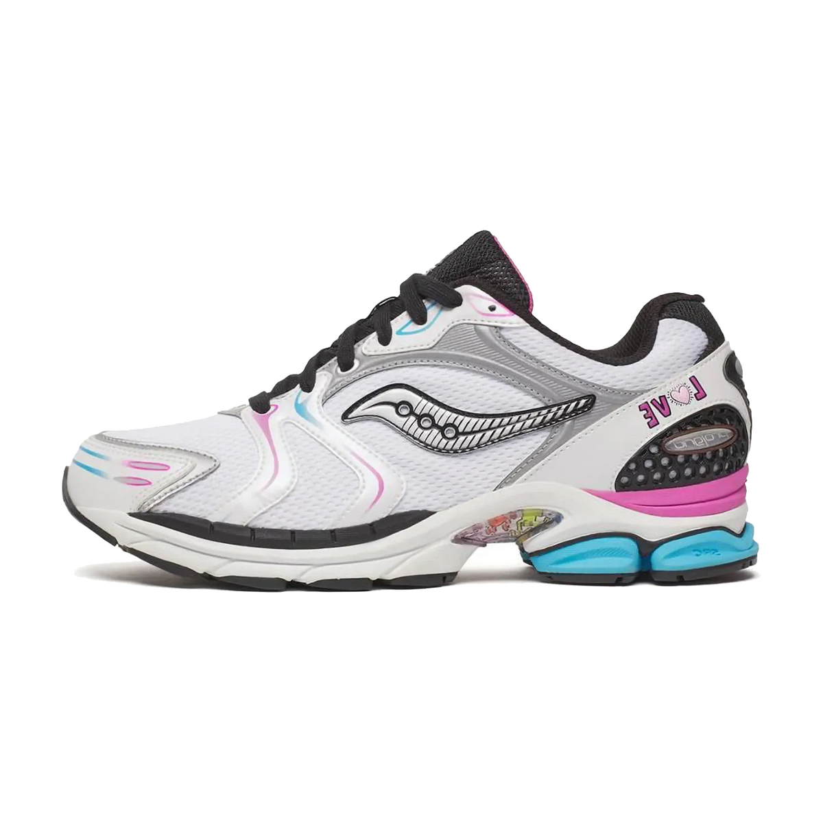 Overkicks - Saucony ProGrid Triumph 4 Keith Haring Love (Women's) (S60974-1) - vista lateral