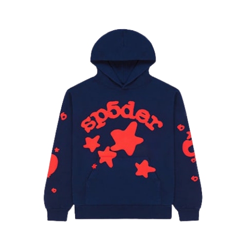 Overkicks - Sp5der Beluga Hoodie Navy (SP5DER-BELUGA-HOODIE-NAVY) - vista frontal
