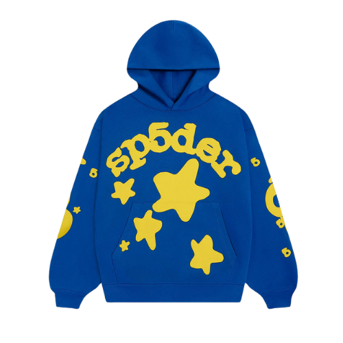 Overkicks - Sp5der Beluga Hoodie TC Blue (SP5DER-BELUGA-HOODIE-TC-BLUE) - vista frontal