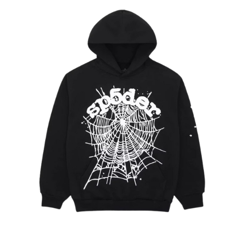 Overkicks - Sp5der OG Web Hoodie Black (SP5DER-OG-WEB-HOODIE-BLACK) - vista frontal