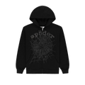 Sp5der OG Web V2 Phantom Zip Up Hoodie Black