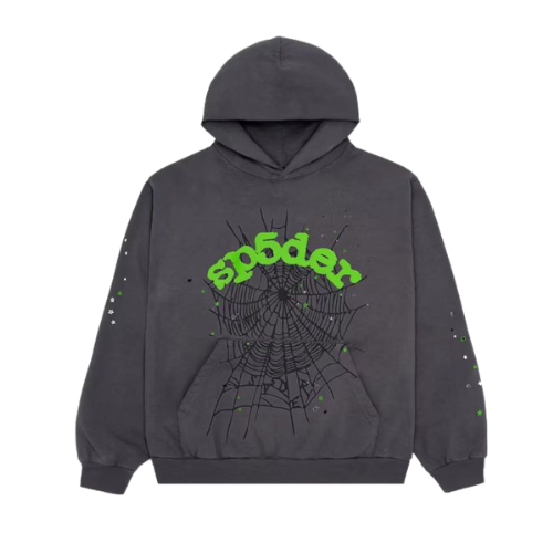 Overkicks - Sp5der Wait Web Hoodie Slate Grey (SP5DER-WAIT-WEB-HOODIE-SLATE-GREY) - vista frontal