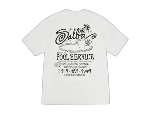 Overkicks - Stussy Pool Service Pigment Dyed Tee Natural (STUSSY-POOL-SERVICE-PIGMENT-DYED-TEE-NATURAL) - vista frontal
