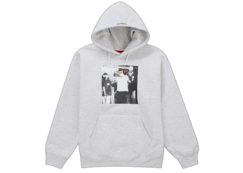 Overkicks - Supreme ANTIHERO Hooded Sweatshirt (FW25) Ash Grey (SUPREME-ANTIHERO-HOODED-SWEATSHIRT-FW25-ASH-GREY) - vista frontal