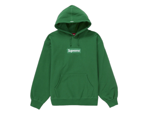 Overkicks - Supreme Box Logo Hooded Sweatshirt (FW24) Green