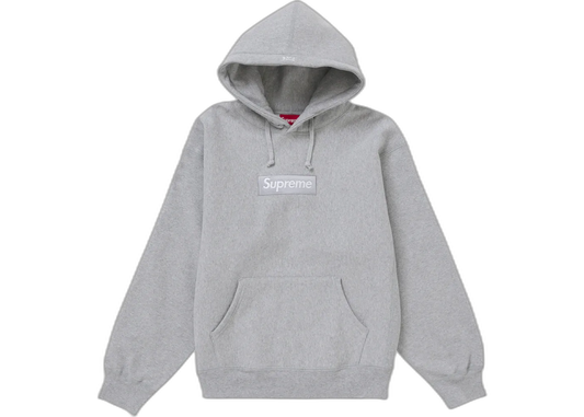 Overkicks - Supreme Box Logo Hooded Sweatshirt (FW24) Heather Grey