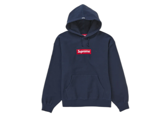 Overkicks - Supreme Box Logo Hooded Sweatshirt (FW24) Navy