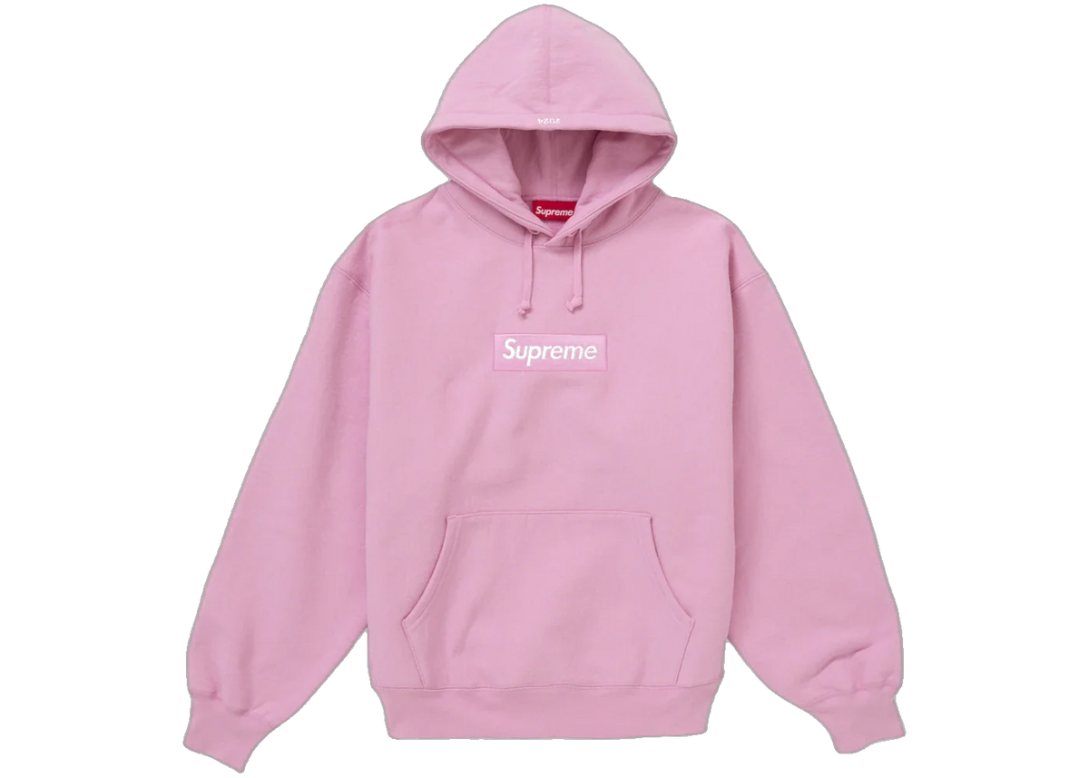 Overkicks - Supreme Box Logo Hooded Sweatshirt (FW24) Pink