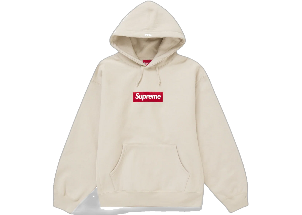Overkicks - Supreme Box Logo Hooded Sweatshirt (FW24) Stone