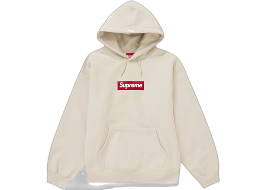 Overkicks - Supreme Box Logo Hooded Sweatshirt (FW24) Stone