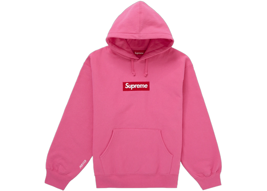 Overkicks - Supreme Box Logo Hooded Sweatshirt (FW25) Magenta