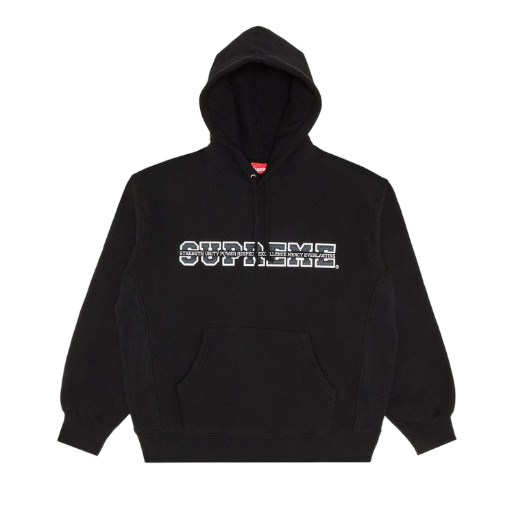 Overkicks - Supreme Collegiate Acronym Hooded Sweatshirt Black