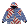 Supreme Flag Quilted Hooded Work Jacket Multicolor