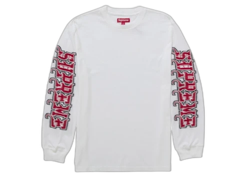 Overkicks - Supreme Intarsia Sleeve L/S Top (FW25) White (SUPREME-INTARSIA-SLEEVE-L-S-TOP-FW25-WHITE) - vista frontal
