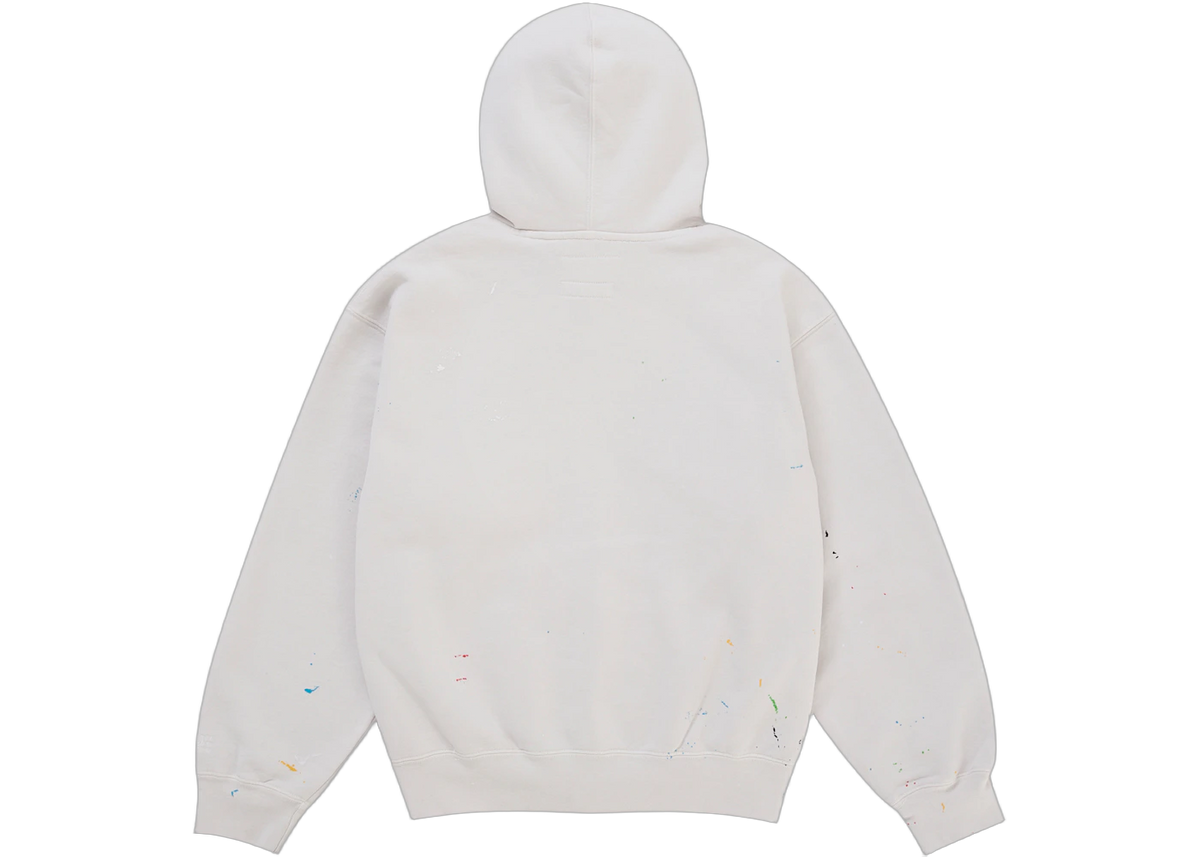 Overkicks - Supreme MM6 Maison Margiela Box Logo Zip Up Hooded Sweatshirt White