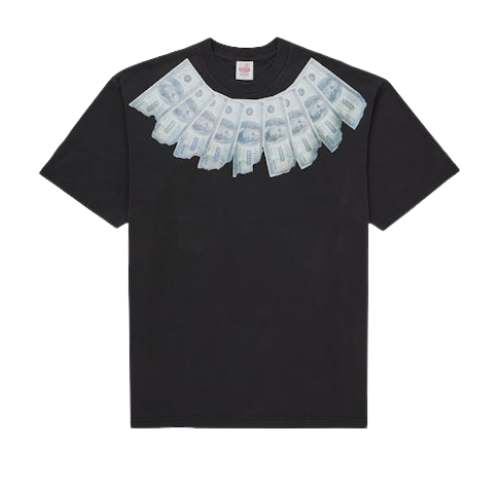 Overkicks - Supreme MM6 Maison Margiela Money S/S Top Black (SUPREME-MM6-MAISON-MARGIELA-MONEY-S-S-TOP-BLACK) - vista frontal