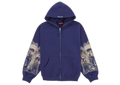 Supreme Michael Jackson Dangerous Zip Up Hooded Sweatshirt Washed Navy