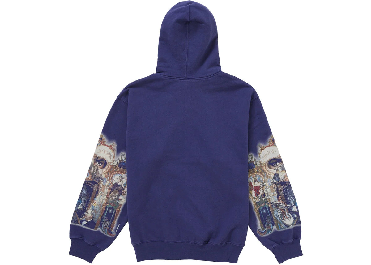 Overkicks - Supreme Michael Jackson Dangerous Zip Up Hooded Sweatshirt Washed Navy (SUPREME-MICHAEL-JACKSON-DANGEROUS-ZIP-UP-HOODED-SWEATSHIRT-WASHED-NAVY) - imagen 2