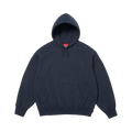 Supreme Satin Applique Hooded Sweatshirt (SS26) Washed Navy