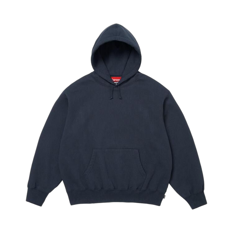 Overkicks - Supreme Satin Applique Hooded Sweatshirt (SS26) Washed Navy