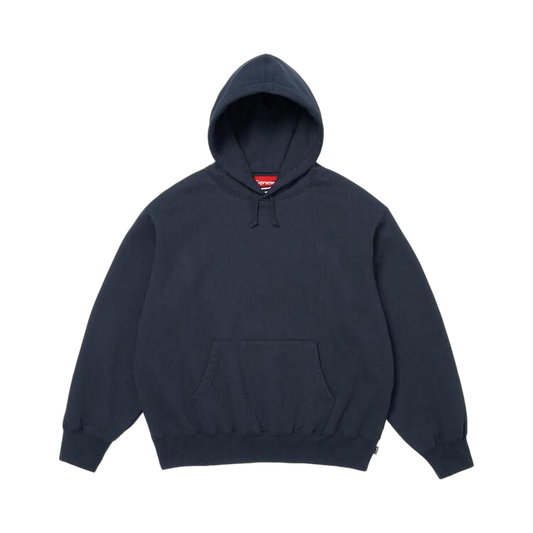 Overkicks - Supreme Satin Applique Hooded Sweatshirt (SS26) Washed Navy