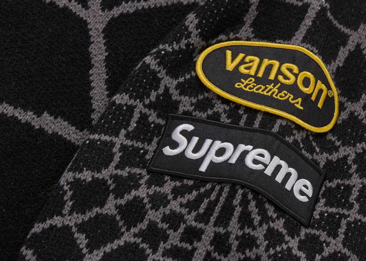 Overkicks - Supreme Vanson Leathers Spider-Man Sweater Black (SUPREME-VANSON-LEATHERS-SPIDER-MAN-SWEATER-BLACK) - imagen 3