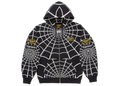 Supreme Vanson Leathers Spider-Man Zip Up Hooded Sweatshirt Black