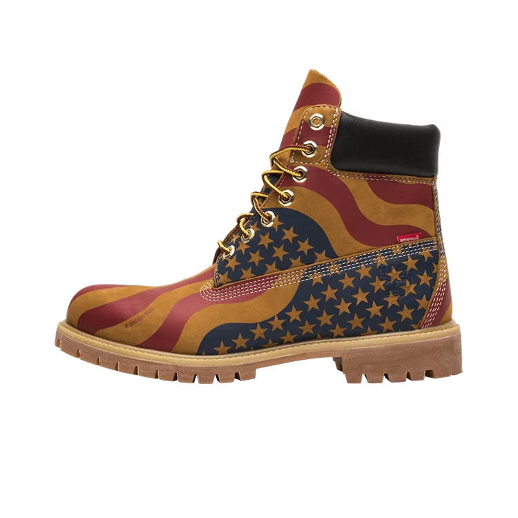 Overkicks - Timberland 6" Boot Supreme Stars & Stripes Wheat (TB0A1PHF) - vista lateral