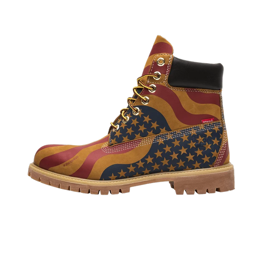Overkicks - Timberland 6" Boot Supreme Stars & Stripes Wheat (TB0A1PHF) - vista lateral