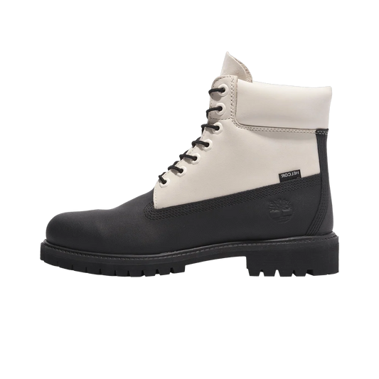 Overkicks - Timberland 6" Ski School Premium Waterproof Boot Black Helcor Leather White (TB0A5YQW-015) - vista lateral