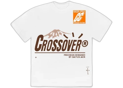 Overkicks - Travis Scott Cactus Jack Crossover Tee White (TRAVIS-SCOTT-CACTUS-JACK-CROSSOVER-TEE-WHITE) - vista frontal