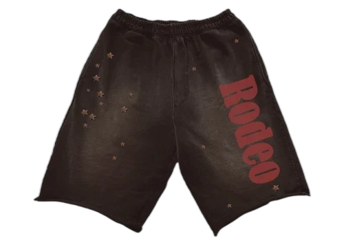 Overkicks - Travis Scott Cactus Jack x Sp5der Days Before Rodeo Shorts Black (TRAVIS-SCOTT-CACTUS-JACK-X-SP5DER-DAYS-BEFORE-RODEO-SHORTS-BLACK) - vista frontal