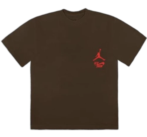 Overkicks - Travis Scott Jordan Cactus Jack Highest T Shirt Brown (TRAVIS-SCOTT-JORDAN-CACTUS-JACK-HIGHEST-T-SHIRT-BROWN) - vista frontal
