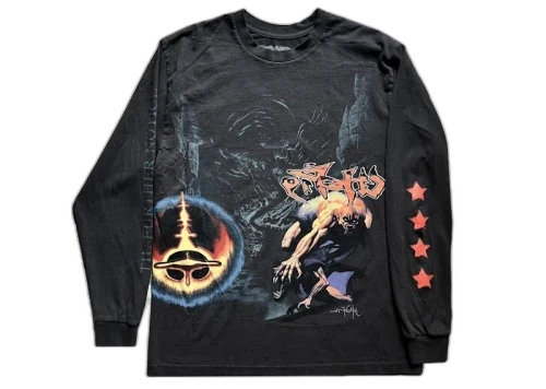 Overkicks - Travis Scott Utopia Circus Maximus 2023 Tour L/S Tee Black (TRAVIS-SCOTT-UTOPIA-CIRCUS-MAXIMUS-2023-TOUR-L-S-TEE-BLACK) - vista frontal
