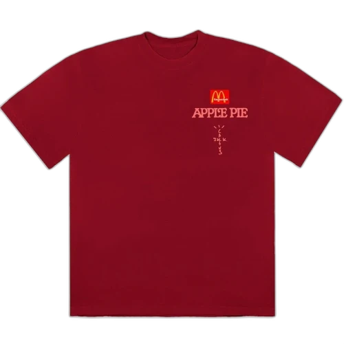 Overkicks - Travis Scott x McDonald's Apple Pie T-Shirt Red (TRAVIS-SCOTT-X-MCDONALDS-APPLE-PIE-T-SHIRT-RED) - vista frontal