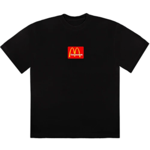 Overkicks - Travis Scott x McDonald's Sesame II T-Shirt Black/Red (TRAVIS-SCOTT-X-MCDONALDS-SESAME-II-T-SHIRT-BLACK-RED) - vista frontal