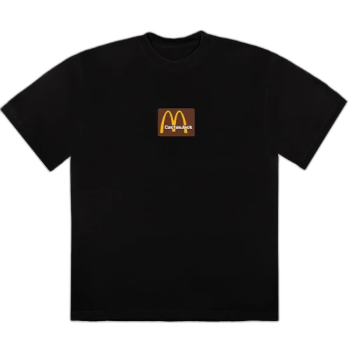 Overkicks - Travis Scott x McDonald's Sesame Inv T-Shirt Black/Brown (TRAVIS-SCOTT-X-MCDONALDS-SESAME-INV-T-SHIRT-BLACK-BROWN) - vista frontal
