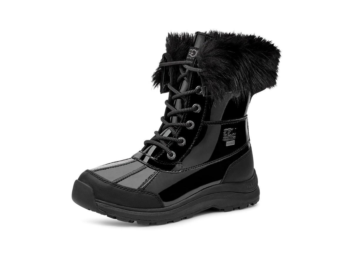 Overkicks - UGG Adirondack III Patent Boot Black (Womens) (1132991-BLK) - vista trasera