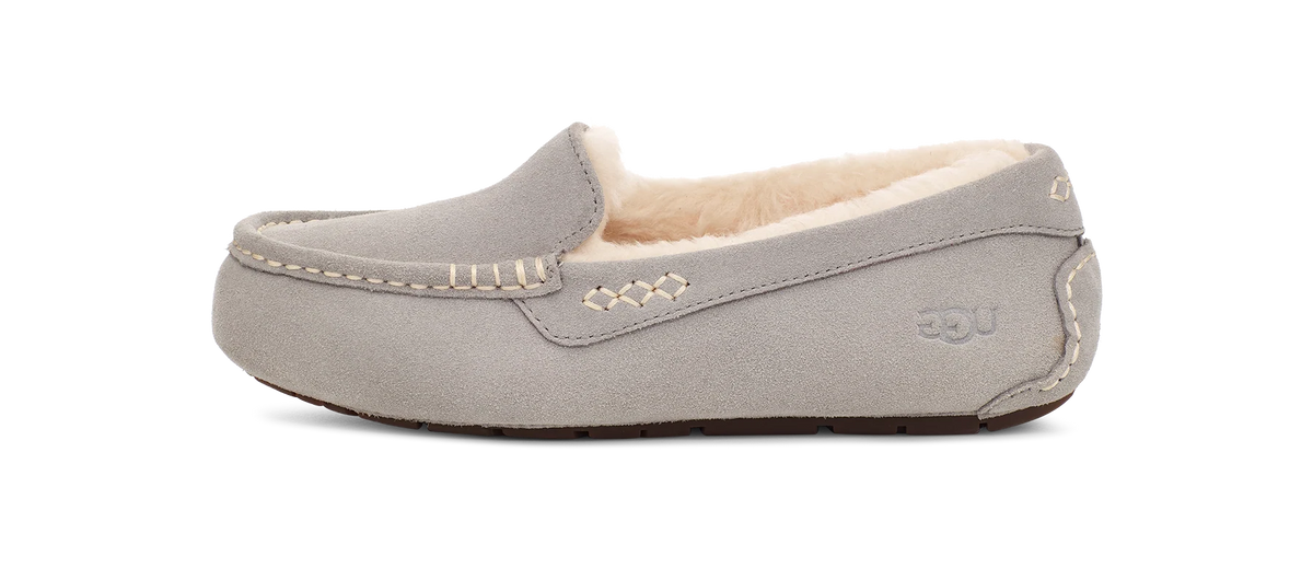 Overkicks - UGG Ansley Slipper Light Grey (Womens) (1106878-LGRY) - vista lateral