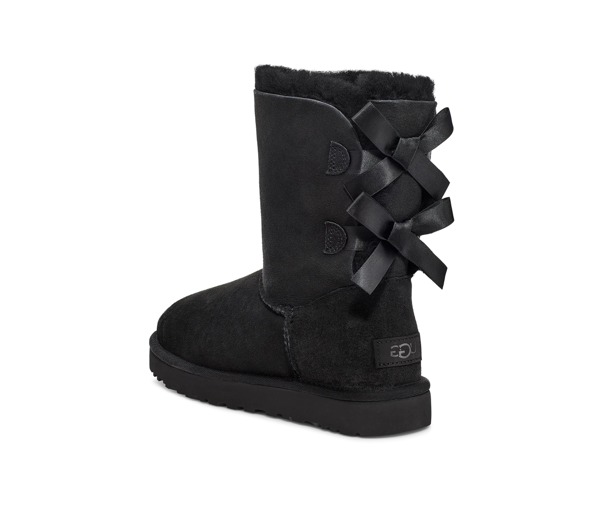 Overkicks - UGG Bailey Bow II Boot Black (Womens) (1016225-BLK) - vista lateral