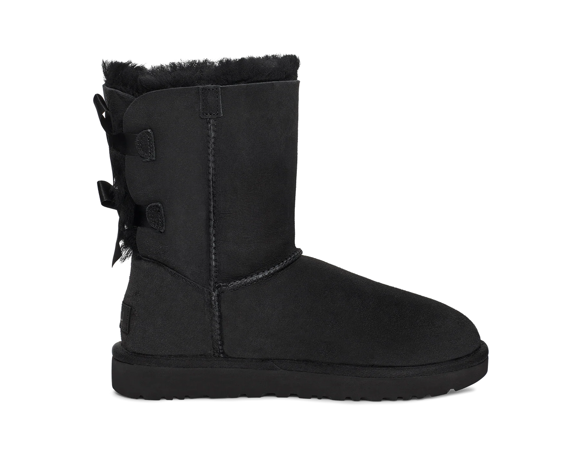 Overkicks - UGG Bailey Bow II Boot Black (Womens) (1016225-BLK) - par completo