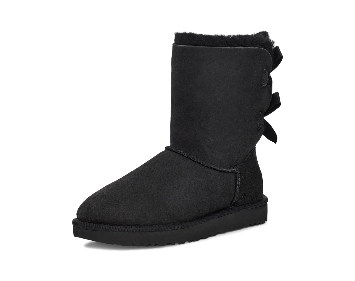 Overkicks - UGG Bailey Bow II Boot Black (Womens) (1016225-BLK) - detalle suela