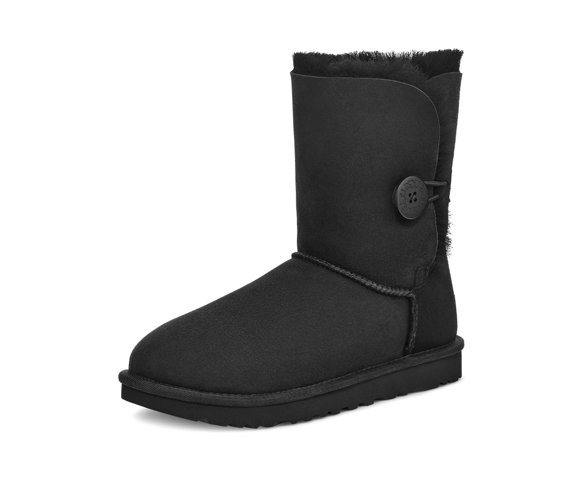 Overkicks - UGG Bailey Button II Black (Womens) (1016226-BLK) - vista trasera