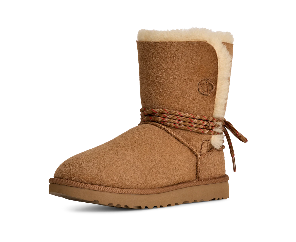 Overkicks - UGG Bailey Tie Boot Chestnut (Womens) (1171530-CHE) - vista trasera
