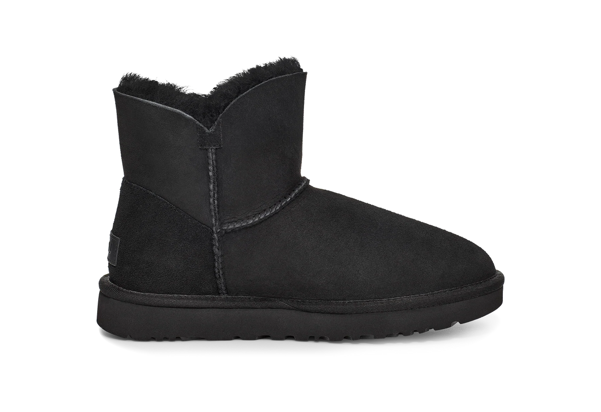 Overkicks - UGG Bailey Zip Mini Boot Black (Womens) (1112481-BLK) - par completo