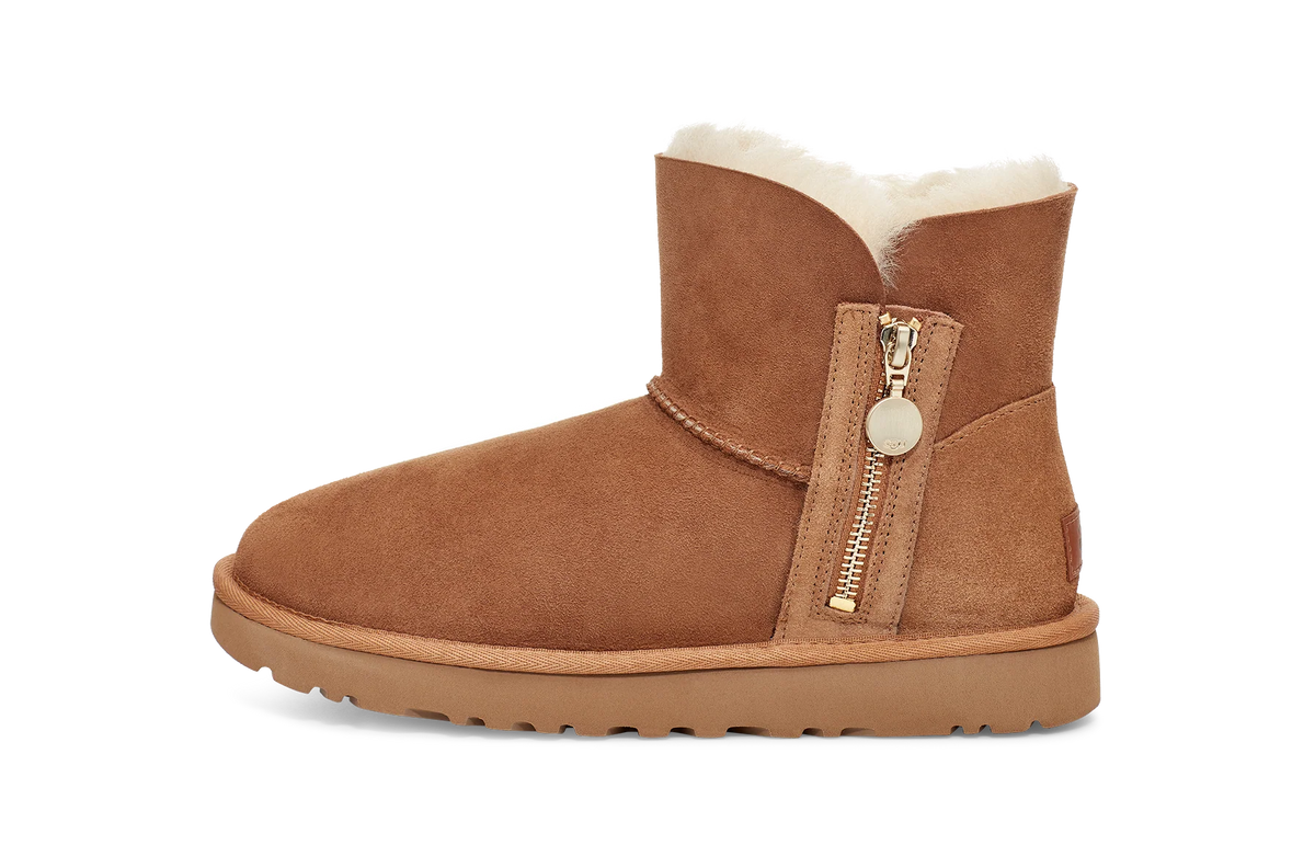 Overkicks - UGG Bailey Zip Mini Boot Chestnut (Womens) (1112481-CHE) - vista lateral