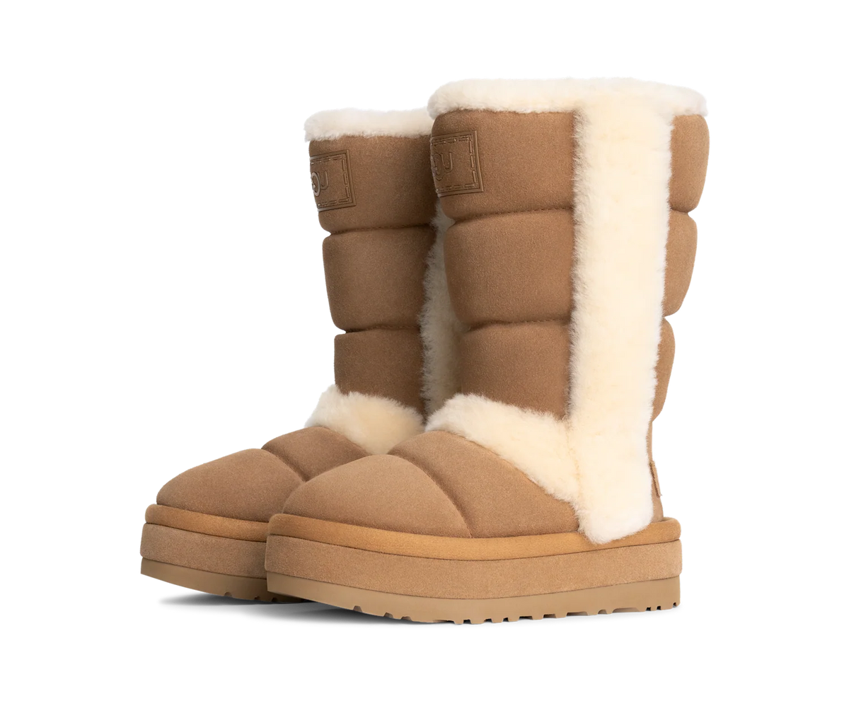 Overkicks - UGG Classic Chillapeak Boot Tall Chestnut (Womens) (1145990-CHE) - vista trasera