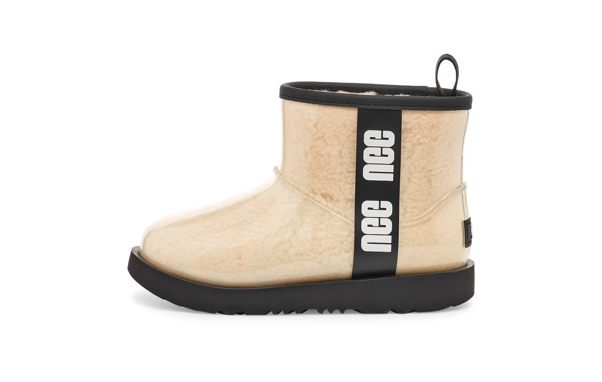 Overkicks - UGG Classic Clear Mini II Boot Natural Black Kids (1112386K-NBLC) - vista lateral