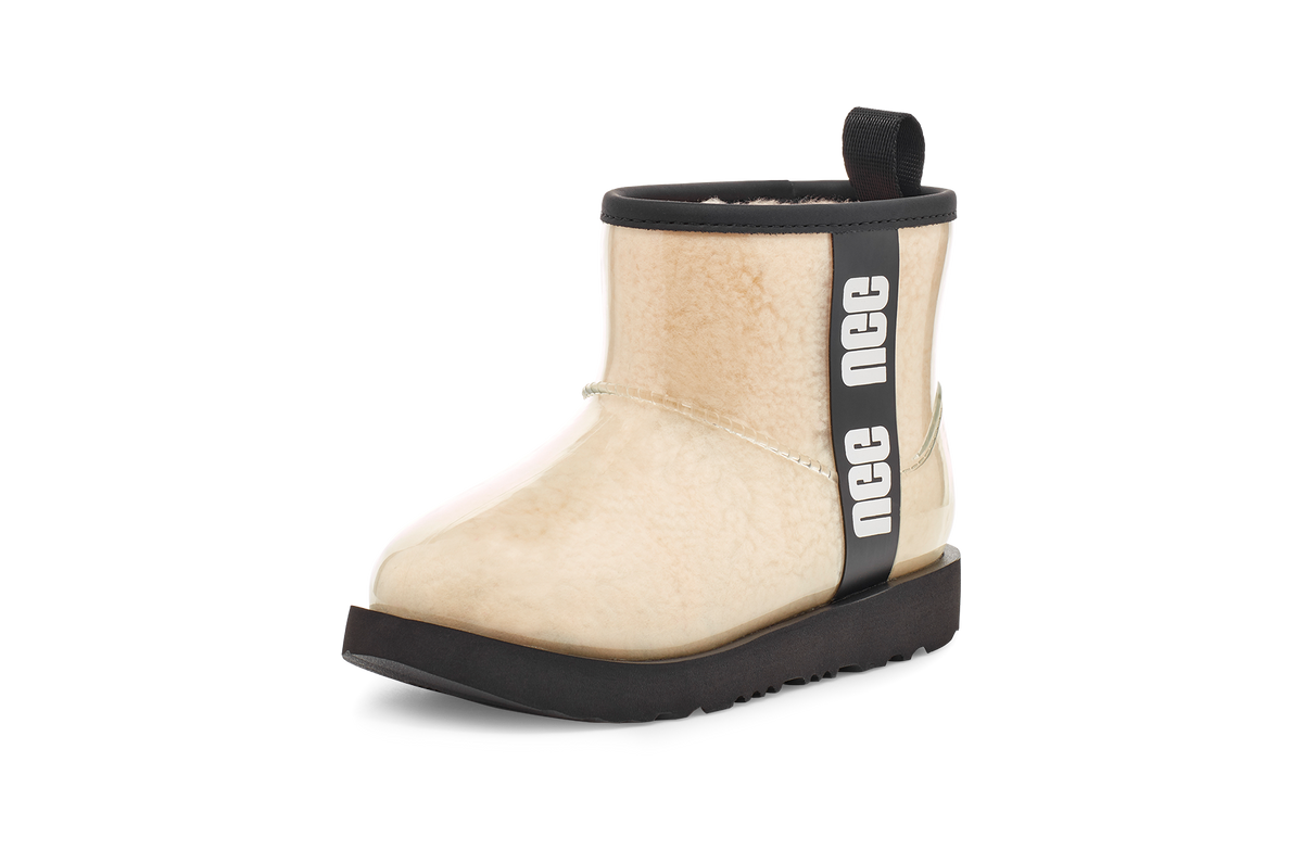 Overkicks - UGG Classic Clear Mini II Boot Natural Black Kids (1112386K-NBLC) - vista trasera